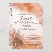 Herfst botanische blozen cantaloupe waterverf kaart (Voorkant / Achterkant)