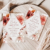 Herfst Botanische Boho Floral Neutraal Baby shower Kaart