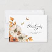 Herfst Botanische bruiloft Bedankkaart (Voorkant)