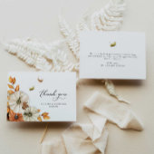 Herfst Botanische bruiloft Bedankkaart