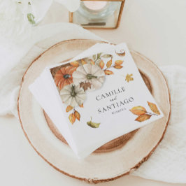 Herfst Botanische bruiloft gepersonaliseerd Servet