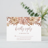 herfst botanische dans RSVP kaartje (Staand voorkant)