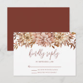 herfst botanische dans RSVP kaartje (Voorkant / Achterkant)