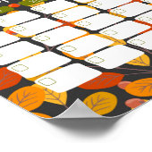 Herfst Botanische Maandelijkse Digitale Planner Sj Poster (Hoek)