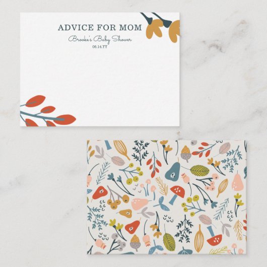 Herfst Botanische mammie Advice Kaarten (Voorkant / Achterkant)