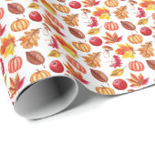 Herfst Botanische naadloos: bloemenelegantie. Cadeaupapier (Rol Hoek)