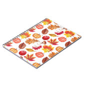 Herfst Botanische naadloos: bloemenelegantie. Notitieboek (Linkerzijde)