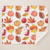 Herfst Botanische naadloos: bloemenelegantie. Sherpa Deken (Voorkant (horizontaal))