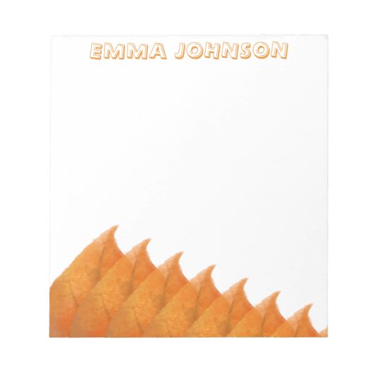 Herfst Botanische Oranje Bladeren Notitieblok (Voorkant)