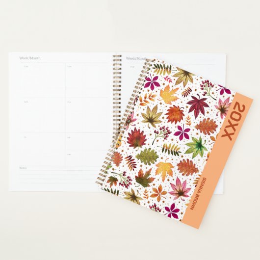 Herfst Botanische Rustieke Fall Verlaat Naam Plann Planner (Display)
