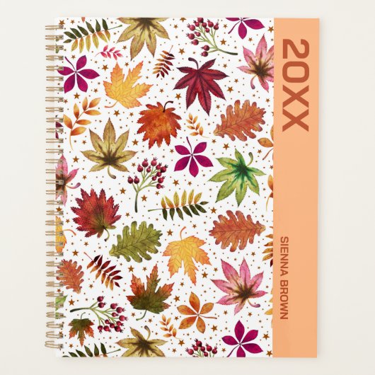 Herfst Botanische Rustieke Fall Verlaat Naam Plann Planner (Voorkant)