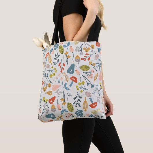 Herfst Botanische stoffen Tote Bag (Dichtbij)