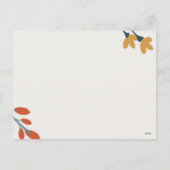 Herfst Botanische Thanksgiving Feestdagenkaart (Achterkant)