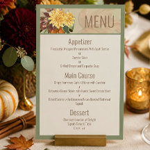 Herfst Botanische Trouw Suite Menu Kaart