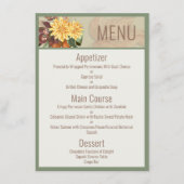 Herfst Botanische Trouw Suite Menu Kaart (Voorkant)