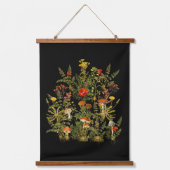 Herfst  Botanische Wildbloemen Paddenstoelen Hangend Wandkleed (Voorkant)