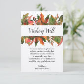 Herfst Botanische Wishing Goed rustiek kraft bruil Informatiekaartje (Staand voorkant)