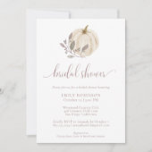 Herfst Botanische Witte Pompoen Vrijgezellenfeest Kaart (Voorkant)