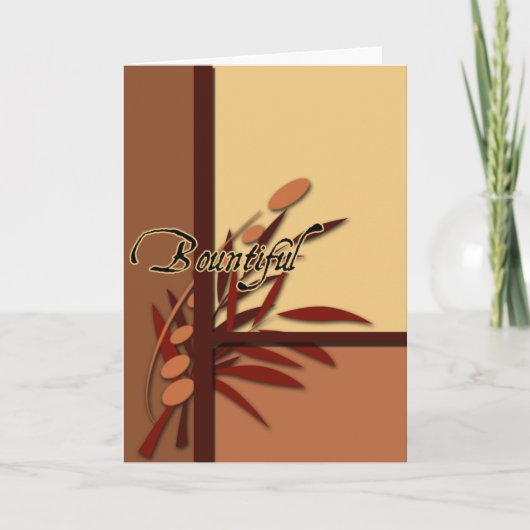 Herfst Bounful Thanksgiving cards Feestdagen Kaart (Voorkant)