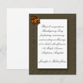 Herfst Bounty Cornucopia Thanksgiving Invitation Kaart (Voorkant / Achterkant)