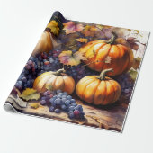 Herfst Bounty, pompoenen, Druivenhoning Cadeaupapier (Uitgerold)