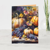 Herfst Bounty, pompoenen, Druivenhoning Kaart (Voorkant)