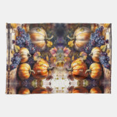 Herfst Bounty, pompoenen, Druivenhoning Theedoek (Horizontaal)