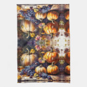 Herfst Bounty, pompoenen, Druivenhoning Theedoek (Verticaal)