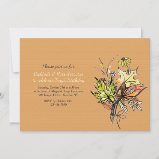 Herfst Bouquet 2 Uitnodiging (Voorkant)