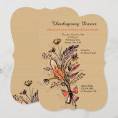 Herfst Bouquet One Invitation Kaart (Voorkant / Achterkant)