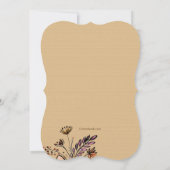 Herfst Bouquet One Invitation Kaart (Achterkant)