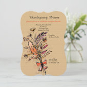 Herfst Bouquet One Invitation Kaart (Staand voorkant)
