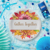 Herfst Bouquet Thanksgiving Aangepast Papieren Bordje (Feest)