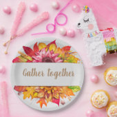 Herfst Bouquet Thanksgiving Aangepast Papieren Bordje (Feest)