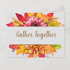 Herfst Bouquet Thanksgiving uitnodigen Briefkaart