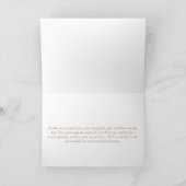 Herfst Bourgogne Bloementuin Baby shower Dank u Bedankkaart (Binnen)