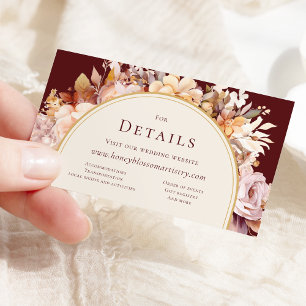 Herfst Bourgogne Huwelijk QR Code Website Details Informatiekaartje