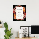 Herfst Bourgondië Bloem Bruiloft Borrel Welkomstbo Poster (Thuiskantoor)