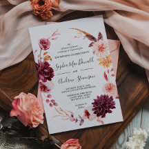 Herfst Bourgondië bloemen krans bruiloft