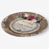 Herfst Bourgondië Bloemige Wijnvat Wijngaard Bruil Papieren Bordje (Gekanteld)