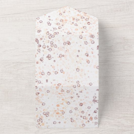 Herfst Bourgondië en Sinaasappel Bloemen Huwelijk All In One Uitnodiging (Buitenkant)