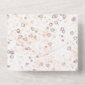 Herfst Bourgondië en Sinaasappel Bloemen Huwelijk All In One Uitnodiging (Achterkant)