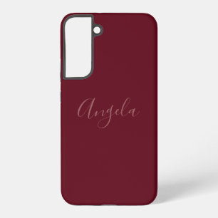 Herfst Bourgondië met naam- of monogramset Samsung Galaxy Hoesje