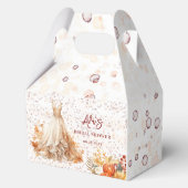 Herfst Bourgondië Oranje Bloem Bruiloft Feest Bedankdoosjes (Voorkant)