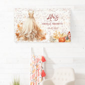 Herfst Bourgondië Oranje Bloem Bruiloft Feest Spandoek (Insitu)