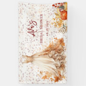 Herfst Bourgondië Oranje Bloem Bruiloft Feest Spandoek (Verticaal)