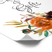 Herfst Bourgondië Oranje Bruidsontbijt Kaarten & C Poster (Hoek)