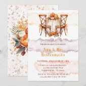 Herfst Bourgondië Sinaasappel Bloemen Bruidsmeisje Kaart (Voorkant / Achterkant)