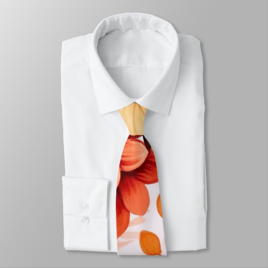 Herfst Bourgondië Sinaasappel Bloemen bruiloft bru Stropdas (Gebonden)