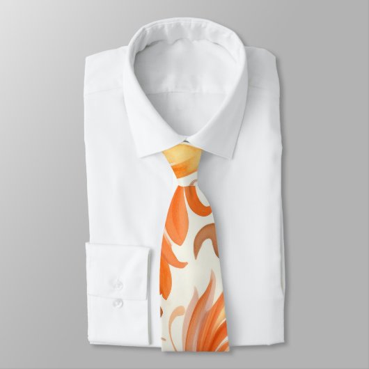 Herfst Bourgondië Sinaasappel Bloemen bruiloft bru Stropdas (Gebonden)